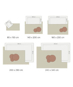 Vloerkleed Macy Beige β Rounded Corners 200 x 290 cm