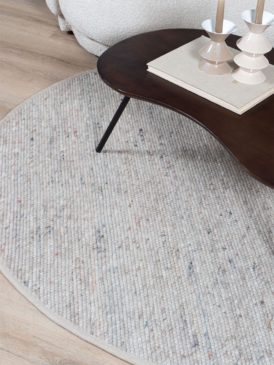 Vloerkleed Scott Donker Beige Rond ø160 cm