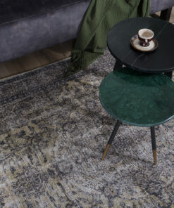 Vloerkleed Mila Antraciet/ Green 160 x 230 cm