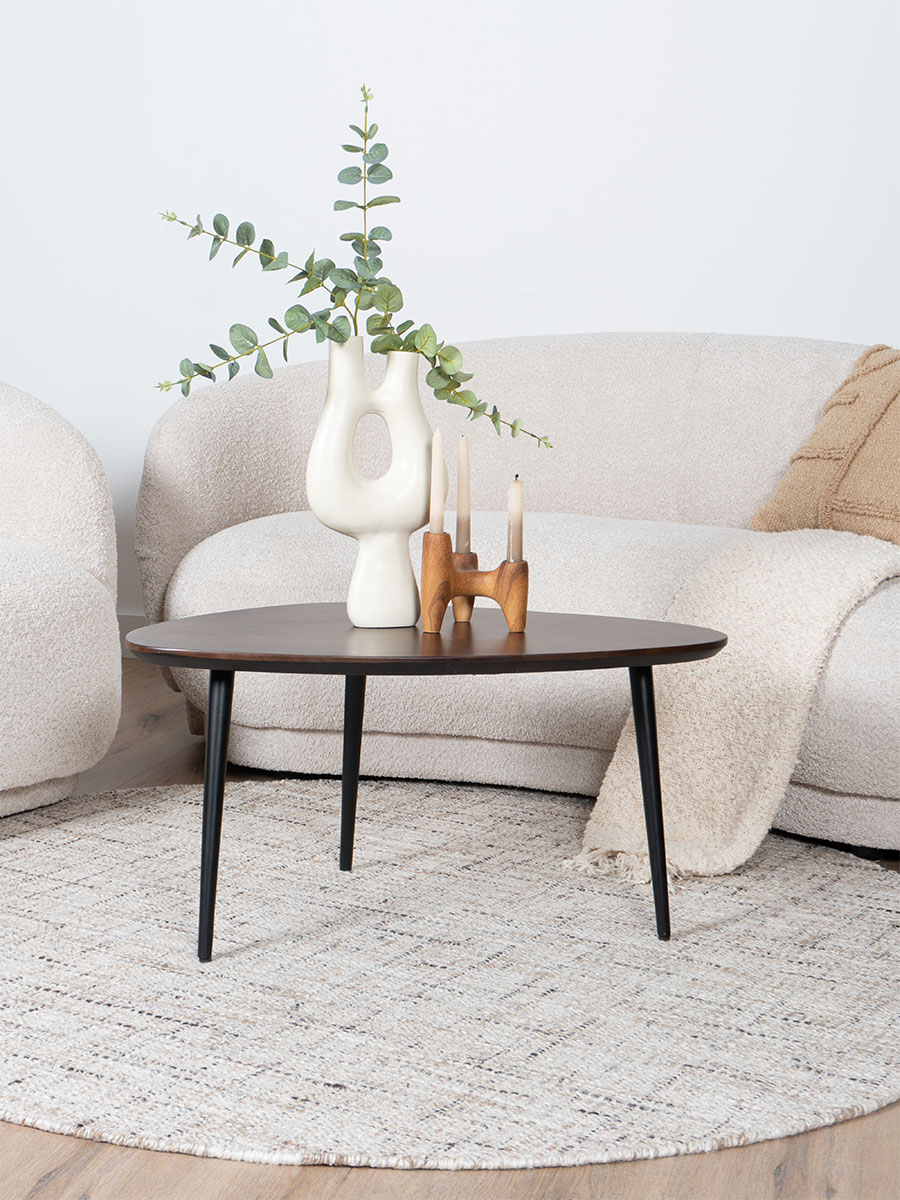 Vloerkleed Cross Beige - Rond ø160 cm