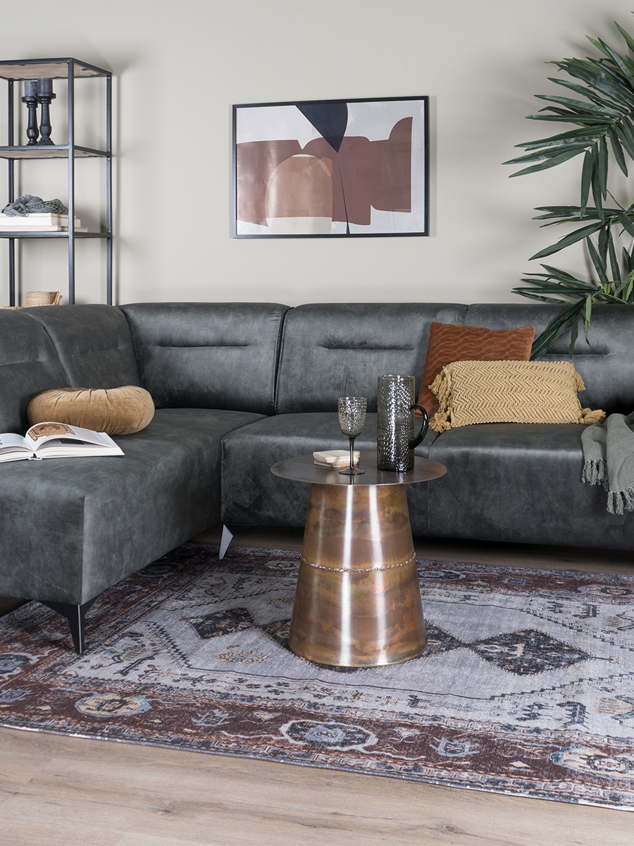 Vloerkleed Karaca Antraciet/Brown 09 - 200 x 290 cm