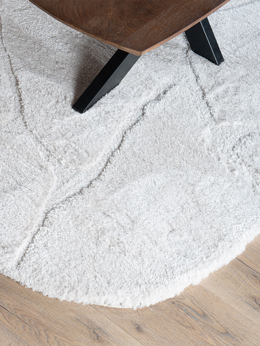 Vloerkleed Macy Creme - Rounded Corners 160 x 230 cm