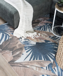 Vloerkleed Palm Blue 200 x 290 cm