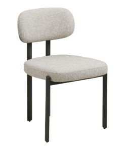 Royan Eetkamerstoel - Eetkamerstoel, lichtgrijs, grijze poten HN1316 (set van 2)