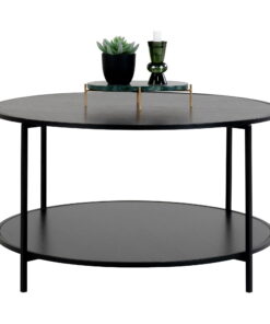 Vita Salontafel Zwart Ø80×45 cm