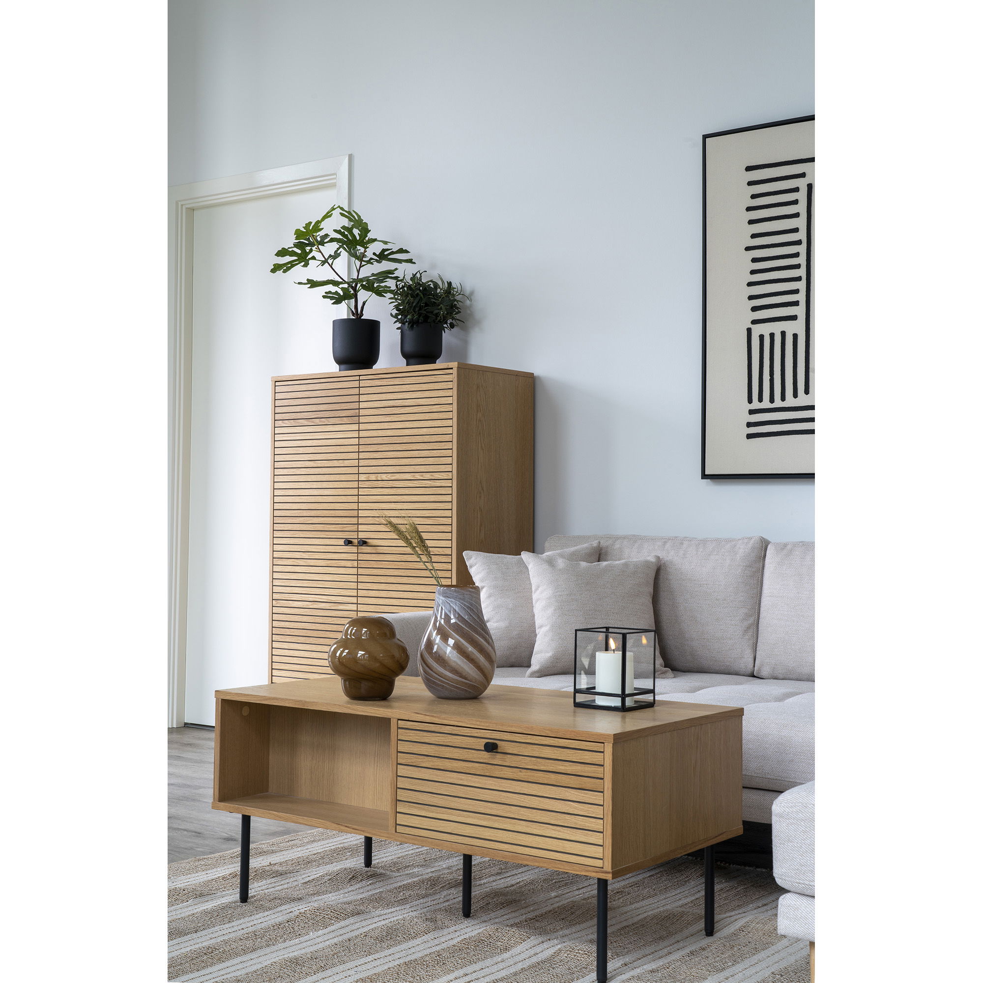 Kyoto Salontafel Eikenfineer met 2 Lades 100×50×45 cm - Image 7