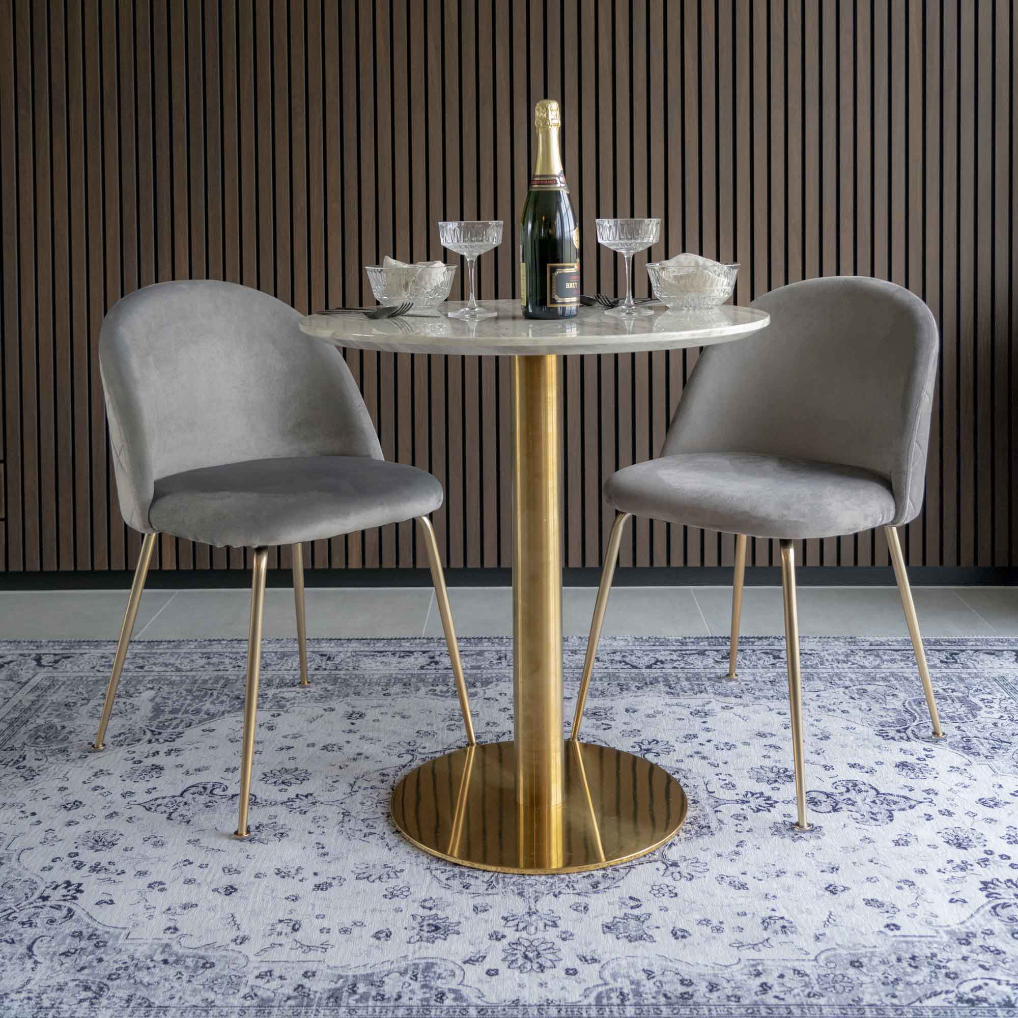Bolzano Eettafel Marmerlook Ø70×75 cm - Image 9