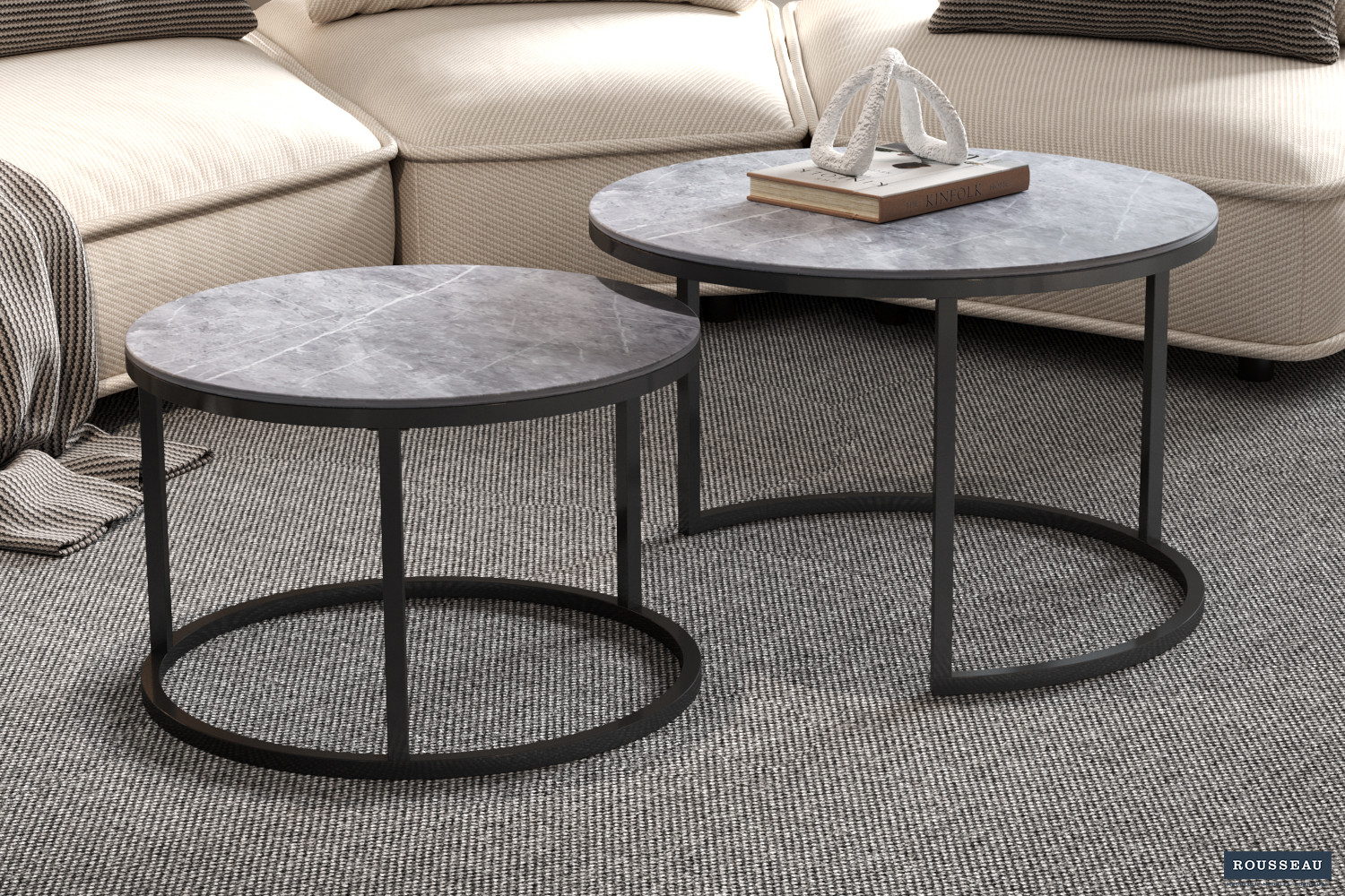 Boston salontafel – steengrijs glas