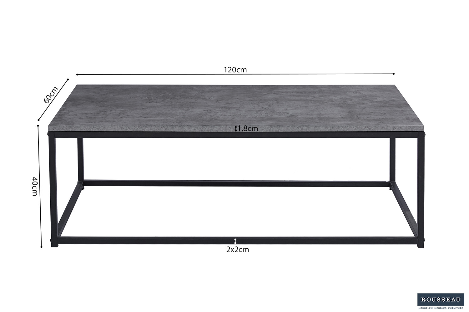 Dallas salontafel – steengrijs decor - Image 5