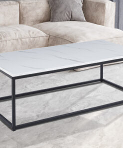 Dallas salontafel – wit marmerdecor