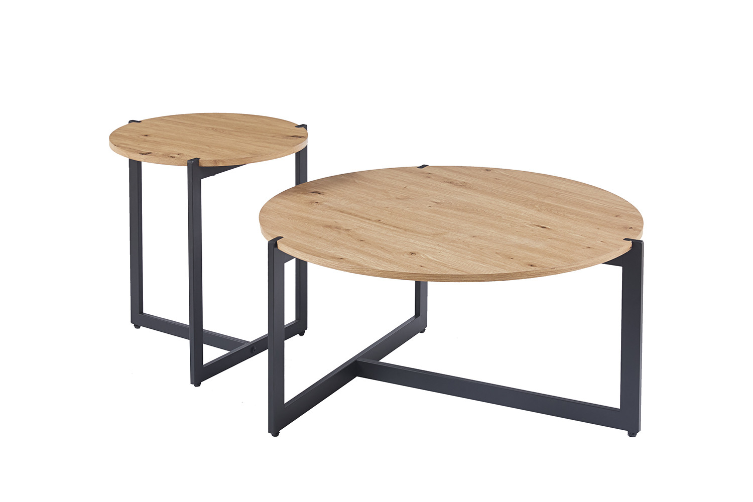 Pola salontafel set van 2 – oude eik decor - Image 3