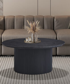 Salontafel 'Lagos' 80 cm Rond Decor Donkerbruin