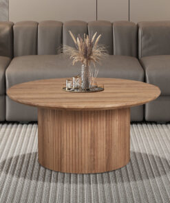 Lagos salontafel 80 cm rond – oude eik