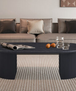 Lagos salontafel 120 cm ovaal – donkerbruin