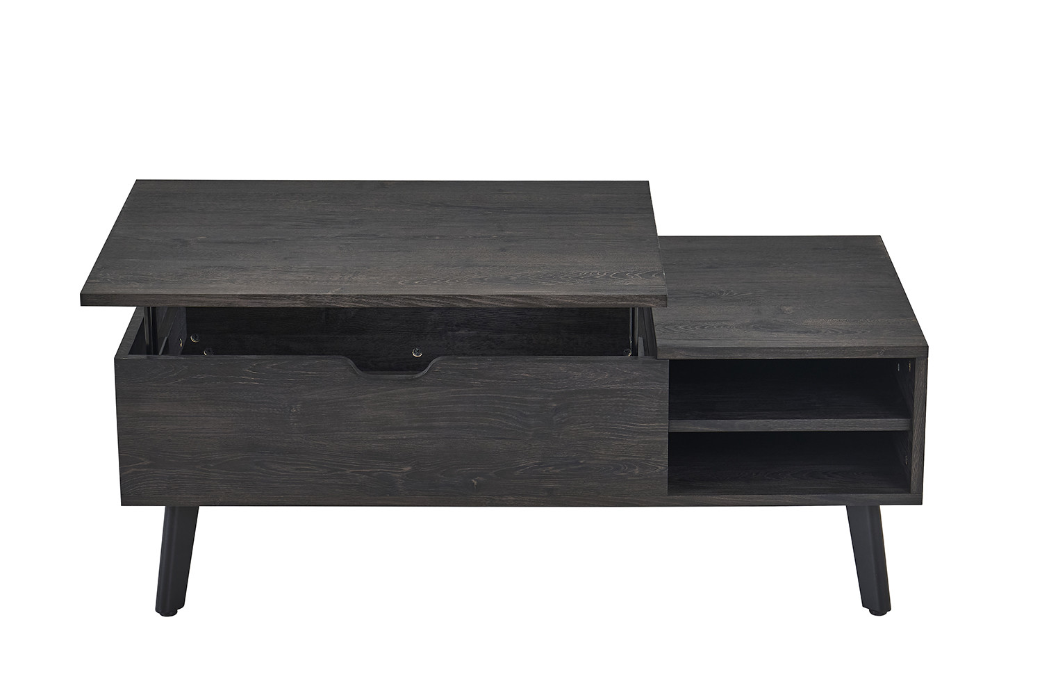 Justine salontafel – opklapbaar blad donkerbruin - Image 8