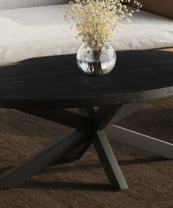Madeira salontafel ovaal – zwart mangohout