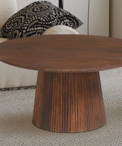 Miguel salontafel 80 cm rond – mango lichtbruin