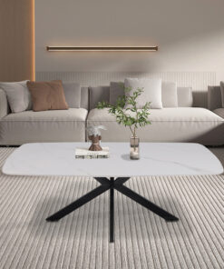 Apollo salontafel 130 cm Deens ovaal – steen wit