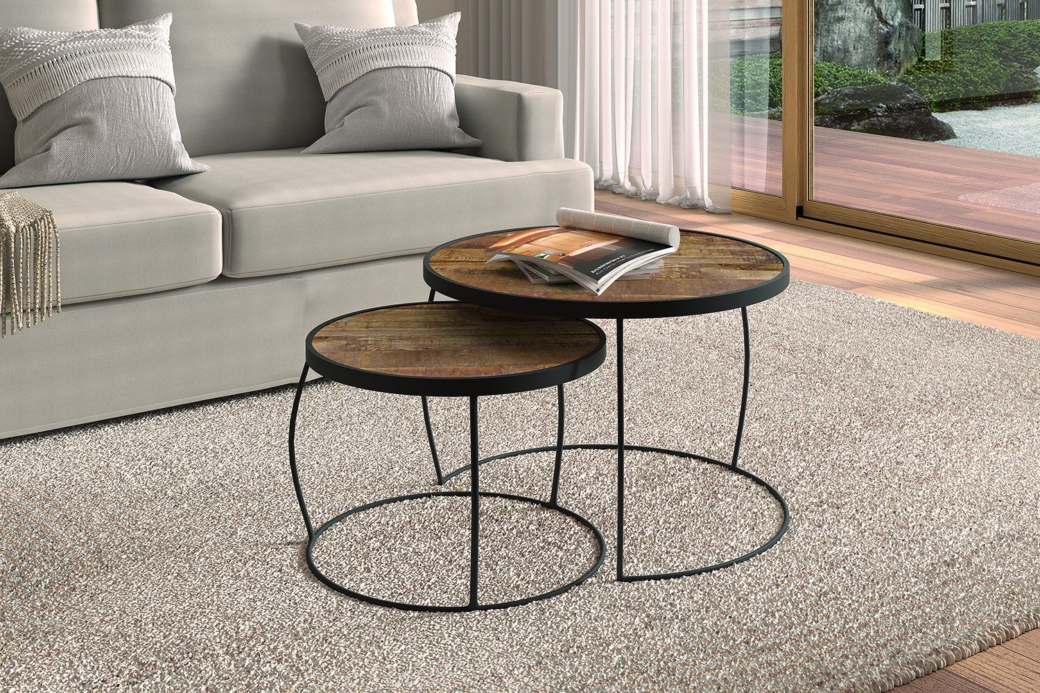 Lars salontafel set 2-delig – mangohout