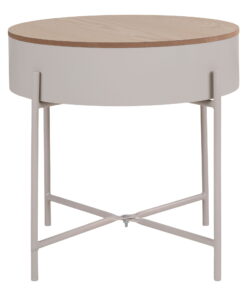 Sisco Bijzettafel Beige/Naturel Ø40×40 cm