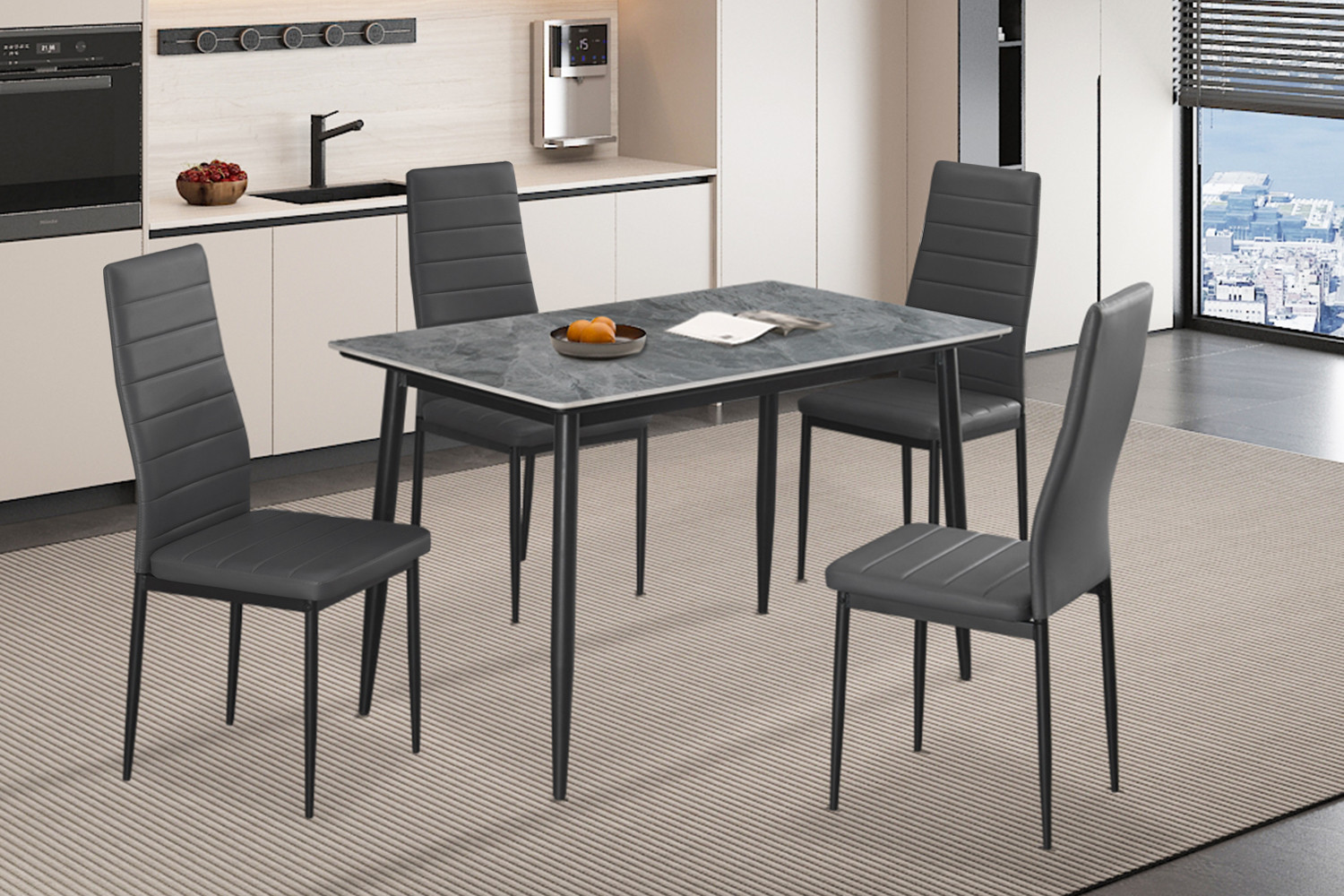 Kenzo tafel – 120 cm steengrijs - Image 2