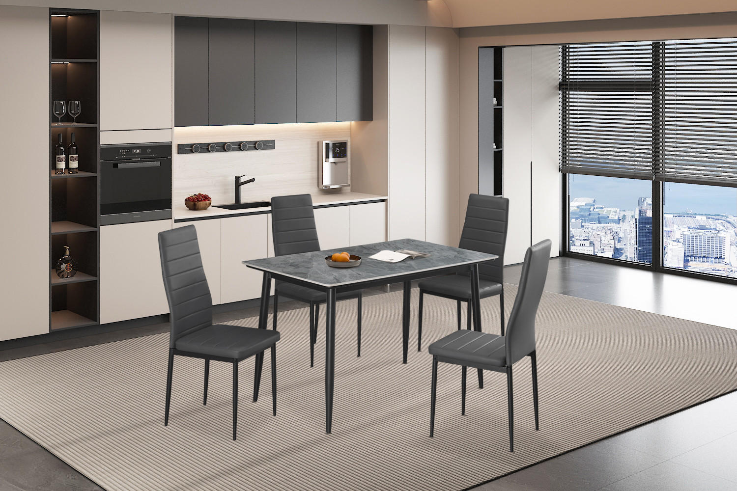 Kenzo tafel – 120 cm steengrijs - Image 5