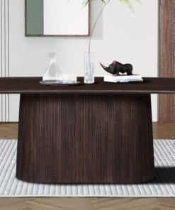 Miguel tafel – 230 cm ovaal mangohout donkerbruin