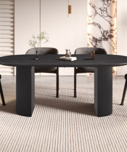 Lagos tafel – 200 cm ovaal donkerbruin