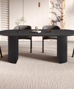 Lagos tafel – 220 cm ovaal donkerbruin