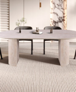 Lagos tafel – 220 cm ovaal travertin beige