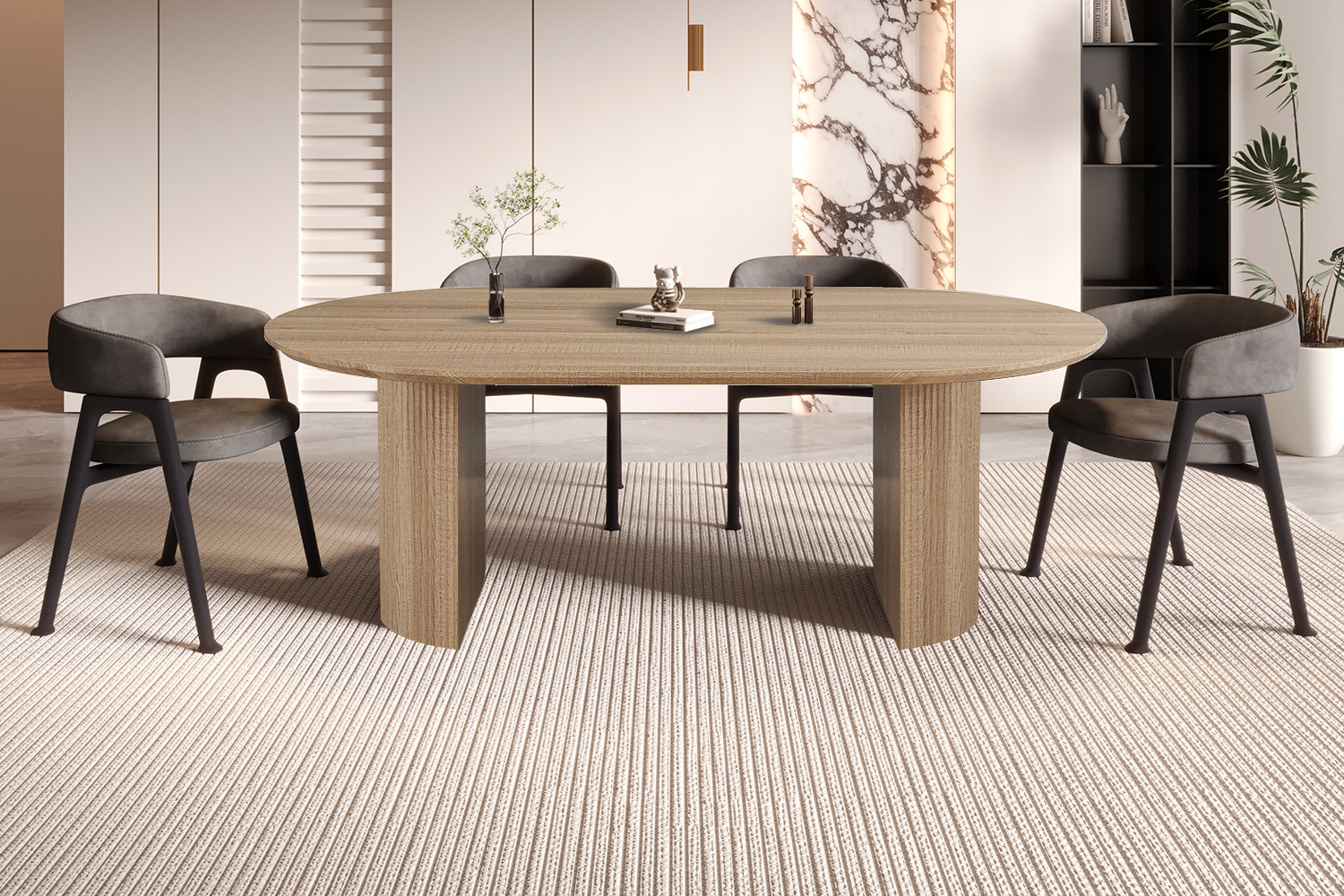 Lagos tafel – 220 cm ovaal eiken naturel