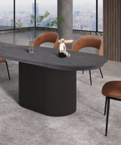 Lagos uitschuifbare tafel – ovaal donkerbruin