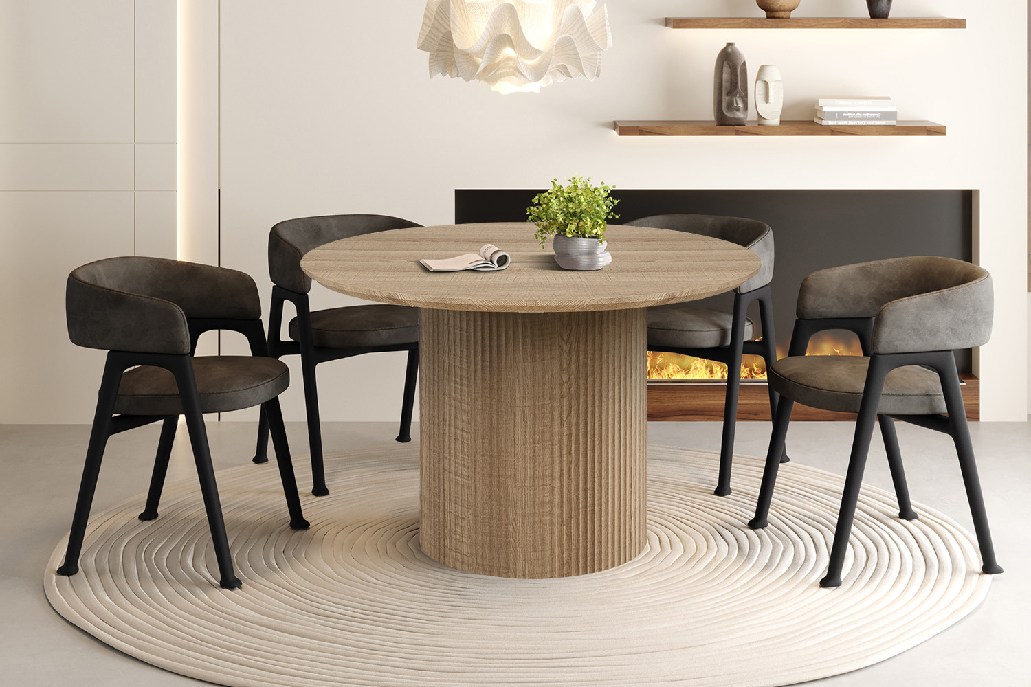 Lagos tafel – 120 cm rond eiken naturel