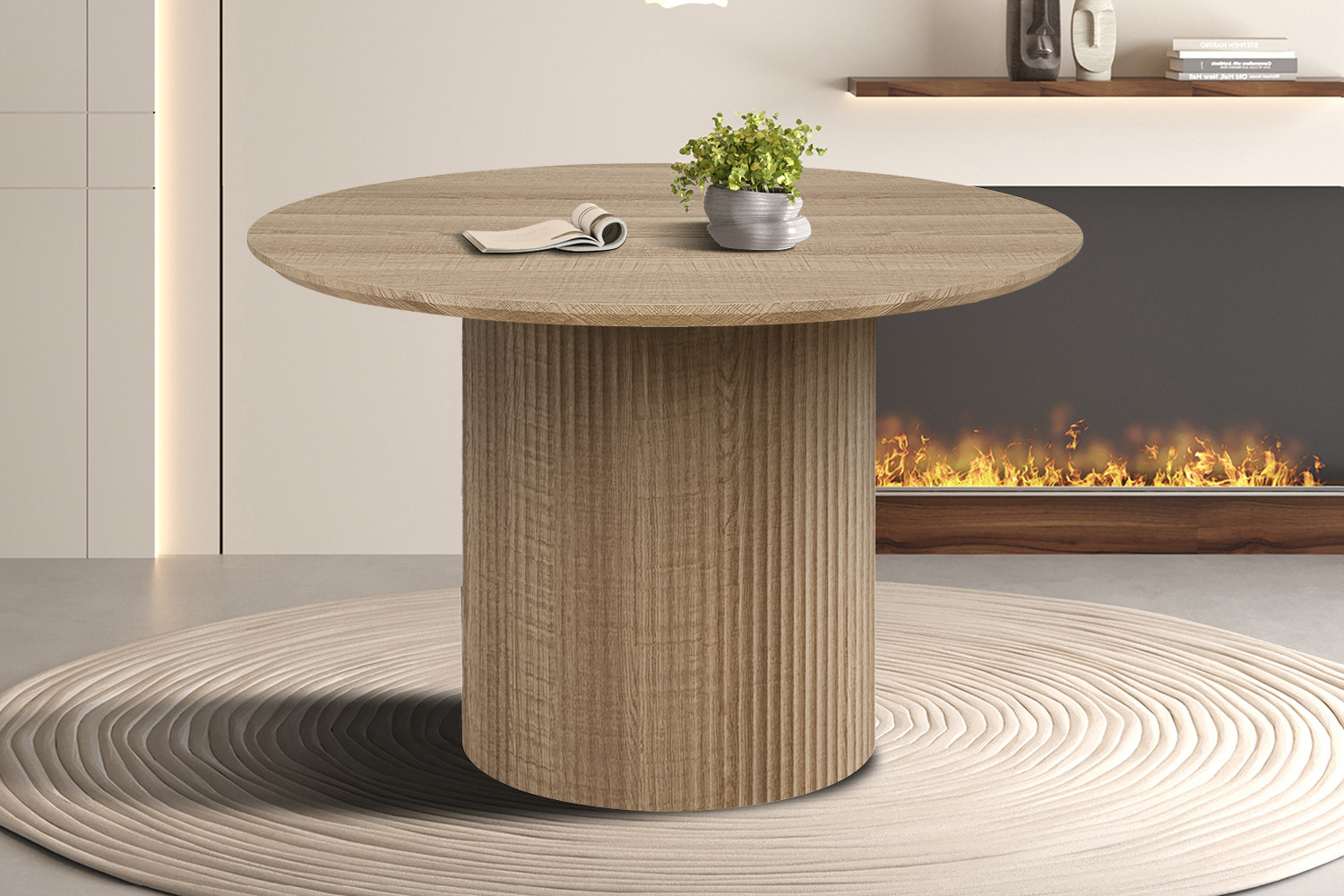 Lagos tafel – 120 cm rond eiken naturel - Image 2