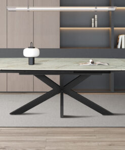 Ares uitschuifbare tafel – Deens ovaal steenbeige