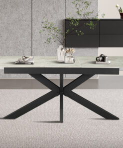 Hestia uitschuifbare tafel – Deens ovaal steenbeige