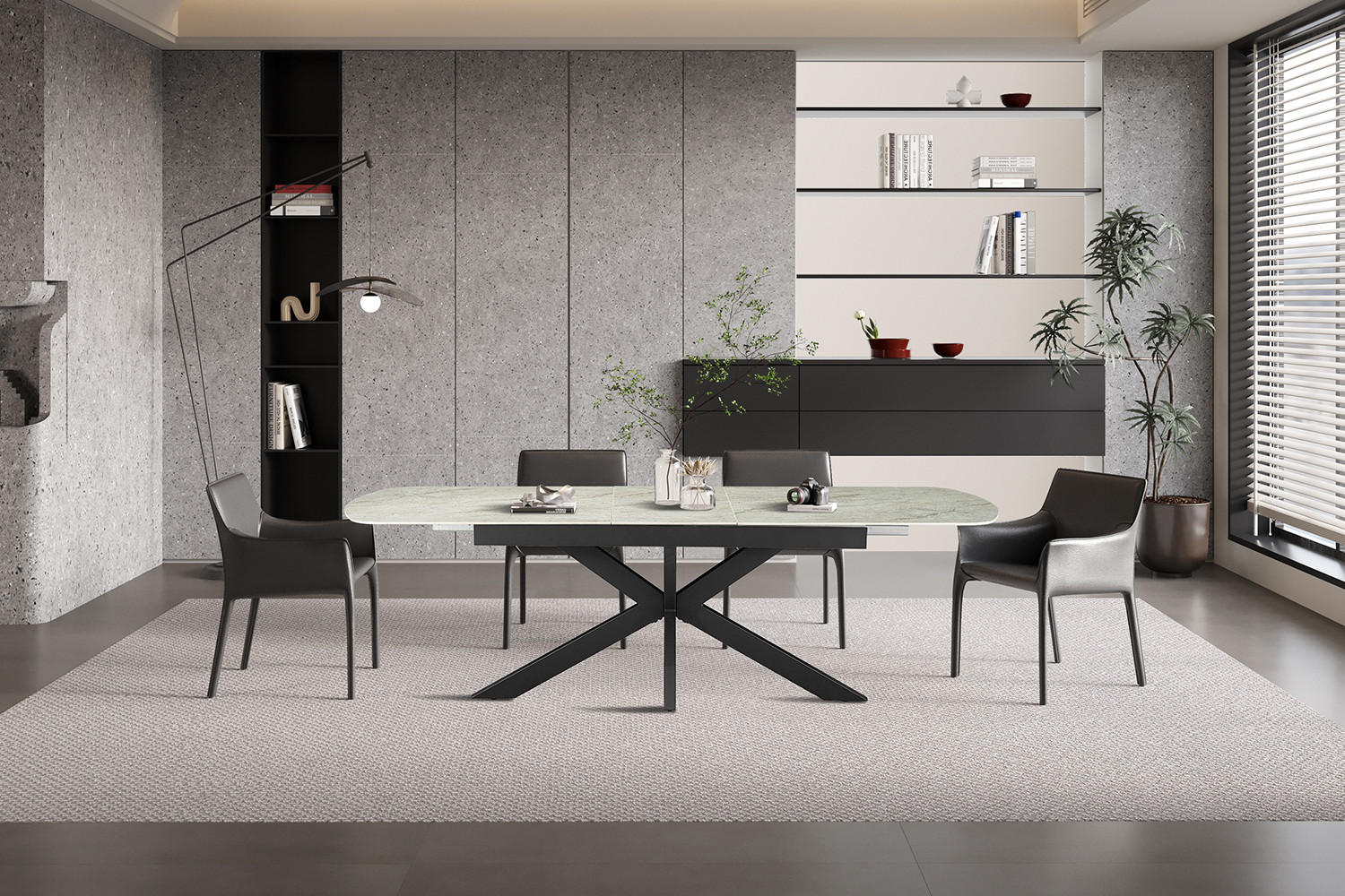 Hestia uitschuifbare tafel – Deens ovaal steenbeige - Image 3