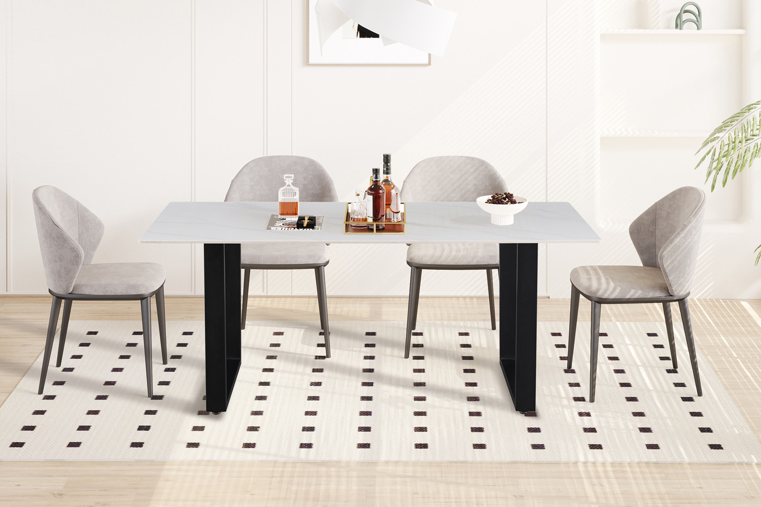 Poseidon tafel – 180 cm glanzend wit