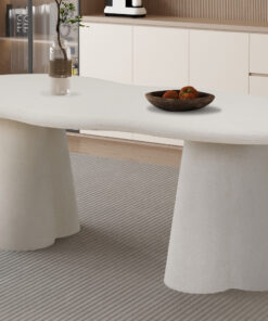 Faro tafel – 220 cm organisch cement