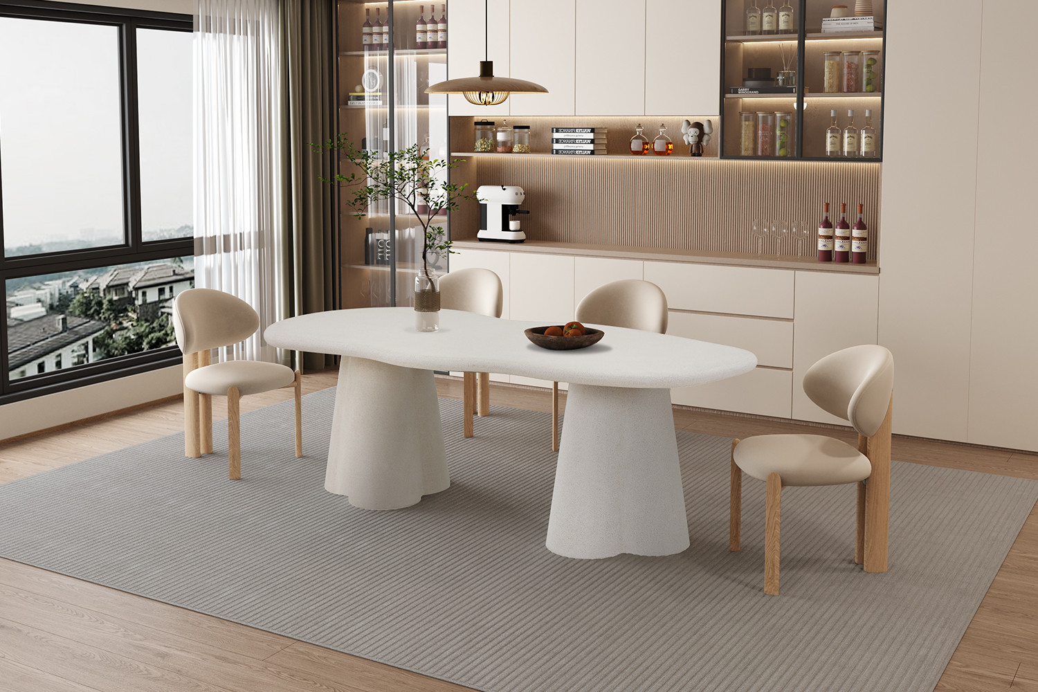 Faro tafel – 220 cm organisch cement - Image 3