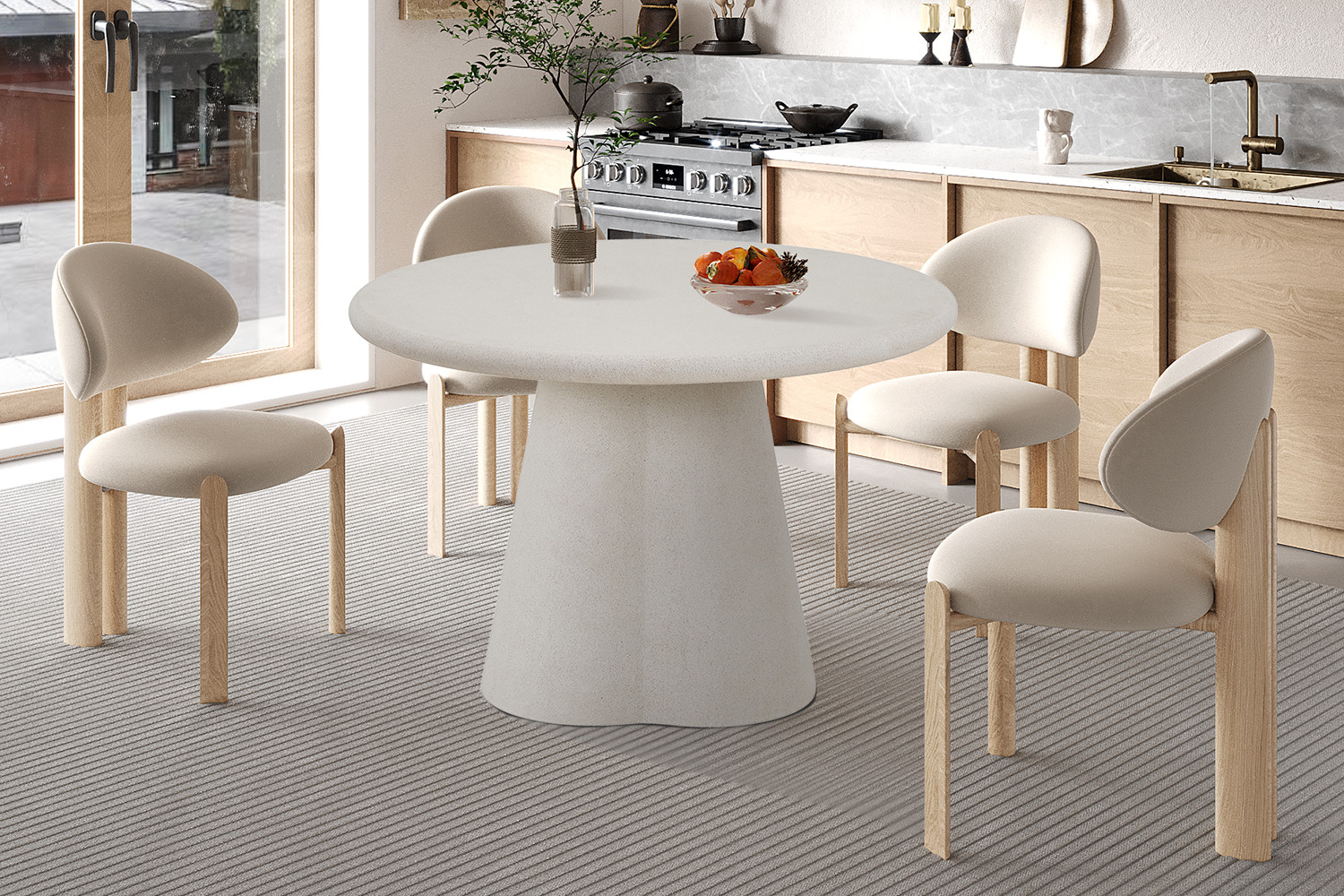 Faro tafel – 120 cm rond cement - Image 2