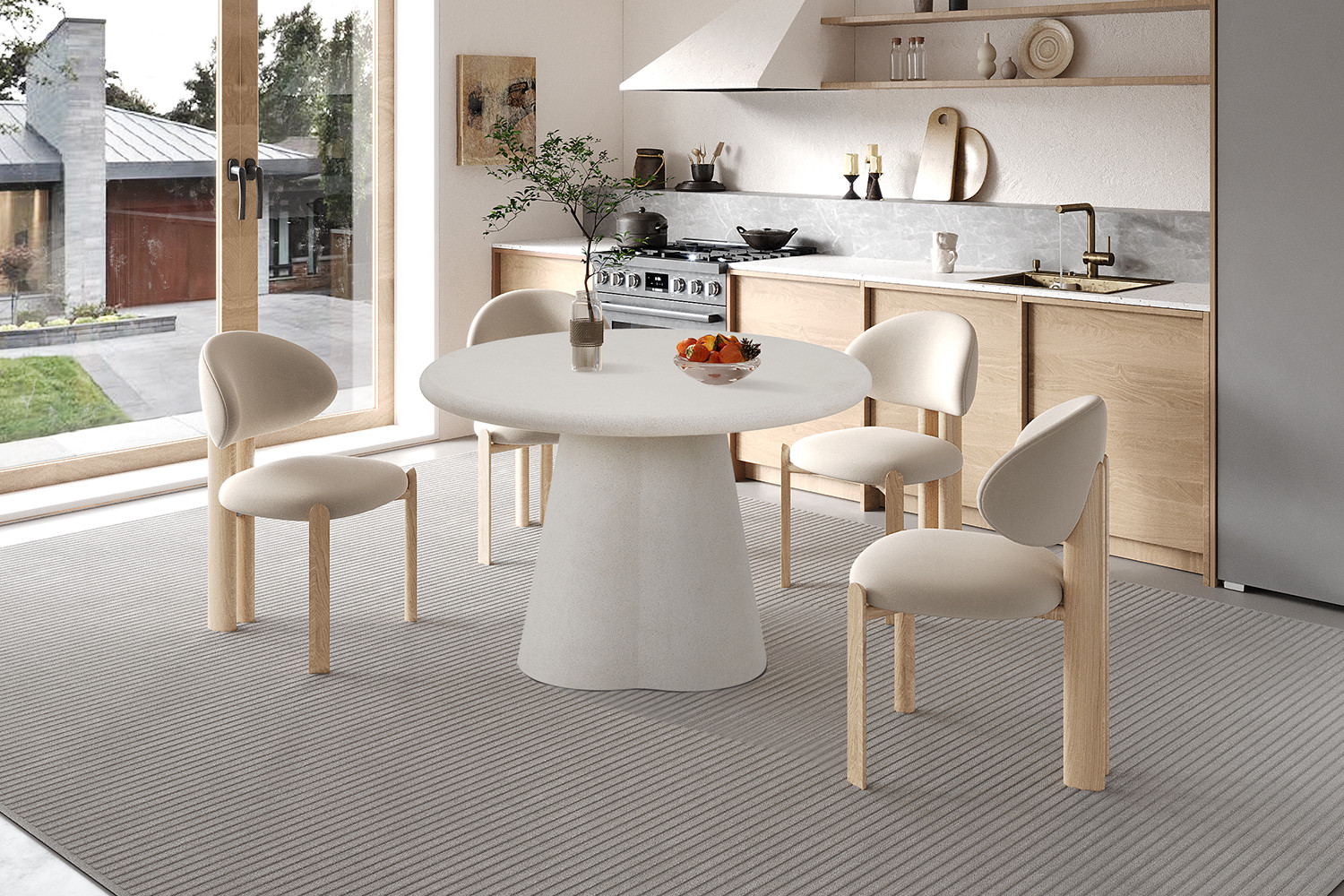 Faro tafel – 120 cm rond cement - Image 3