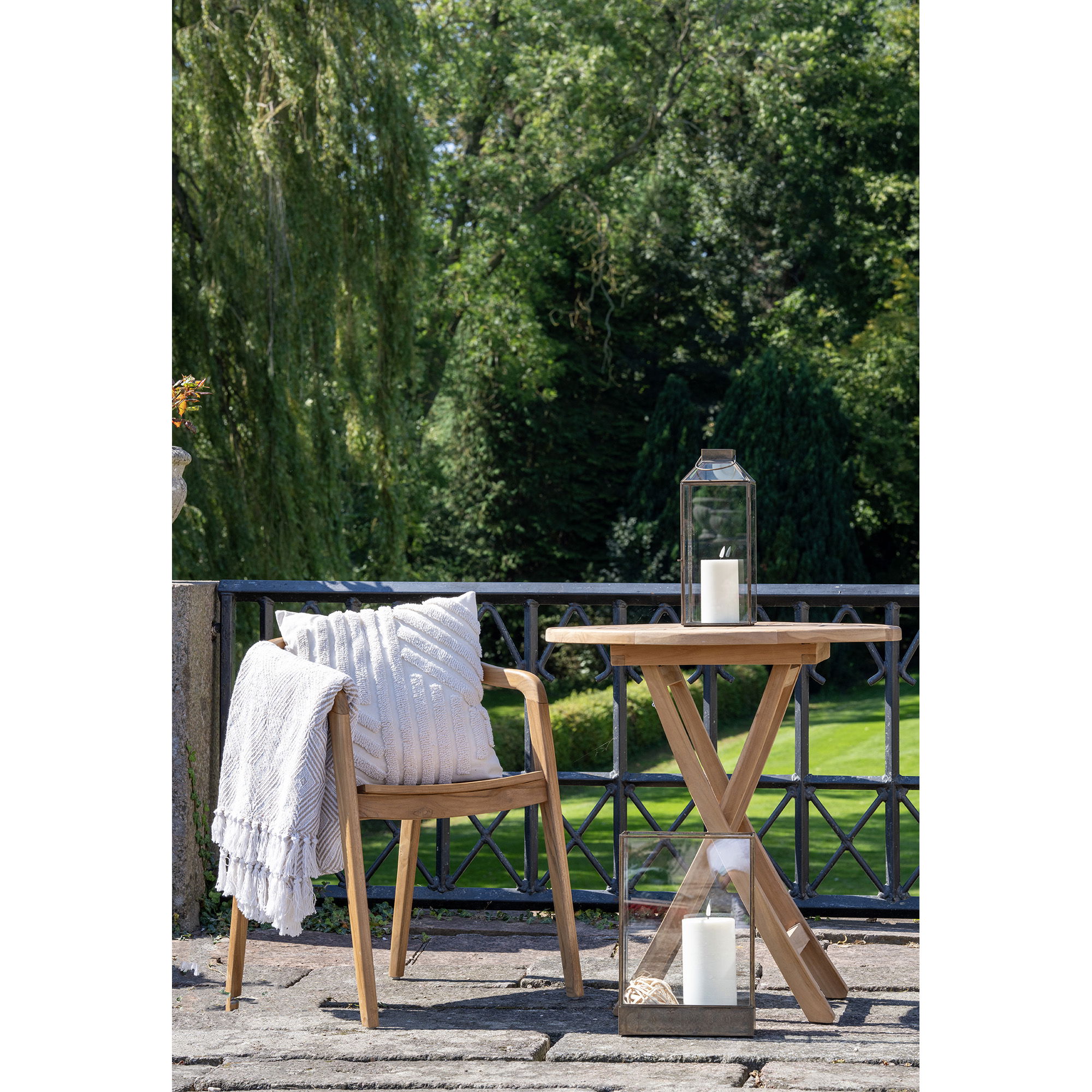 Oviedo Bijzettafel Teakhout Naturel Ø70×75 cm - Image 7