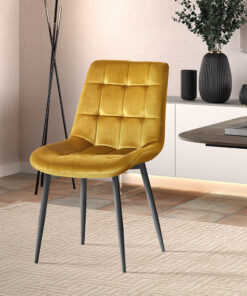 Juta stoel – fluweel goud