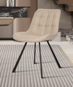 Ariba stoel – stof Montego beige/lichtgrijs