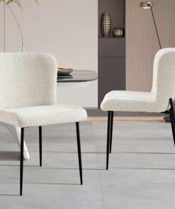 Lisa stoel – bouclé ecru