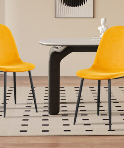 Boy stoel – fluweel geel