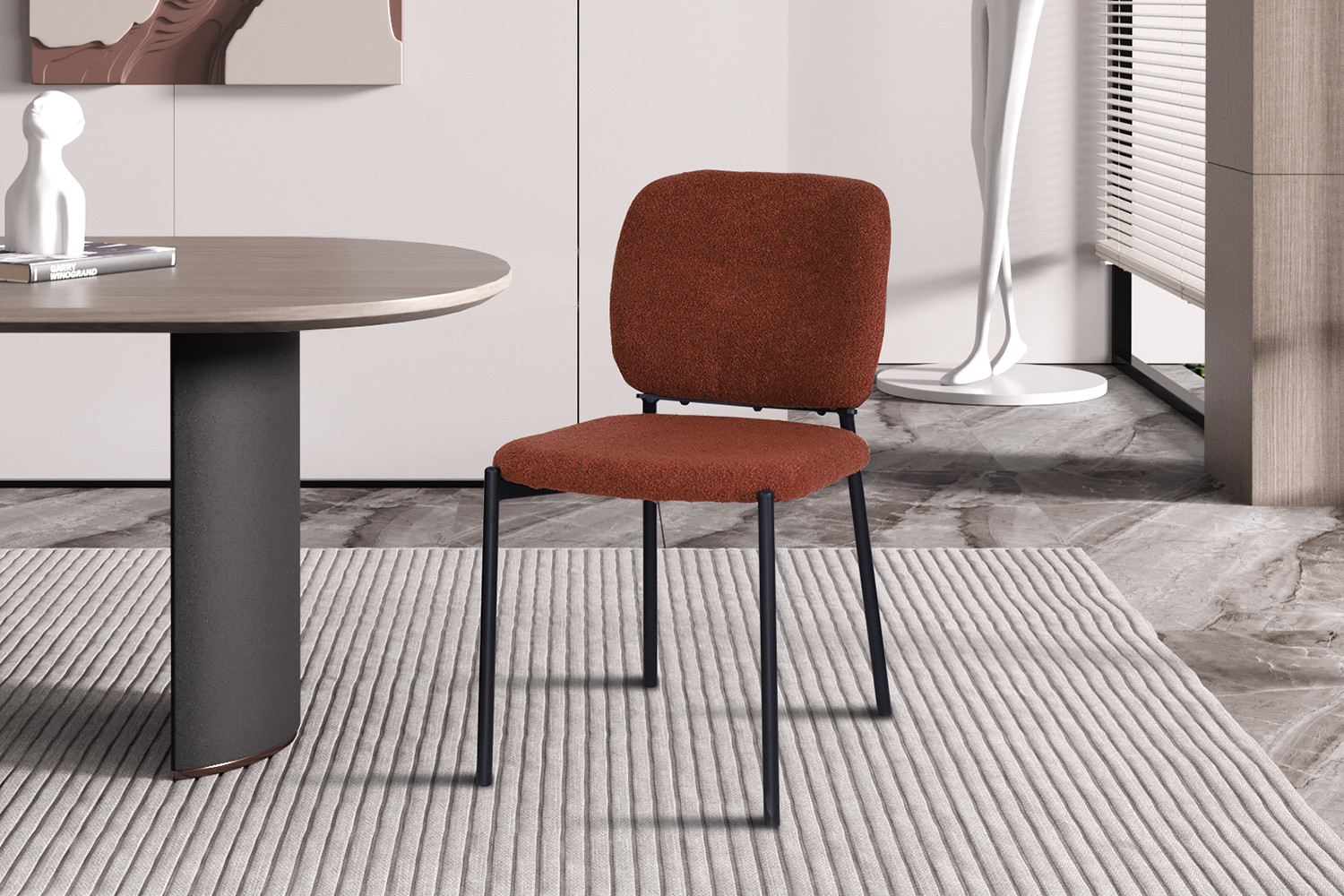 Sophia stoel – stof roest - Image 2