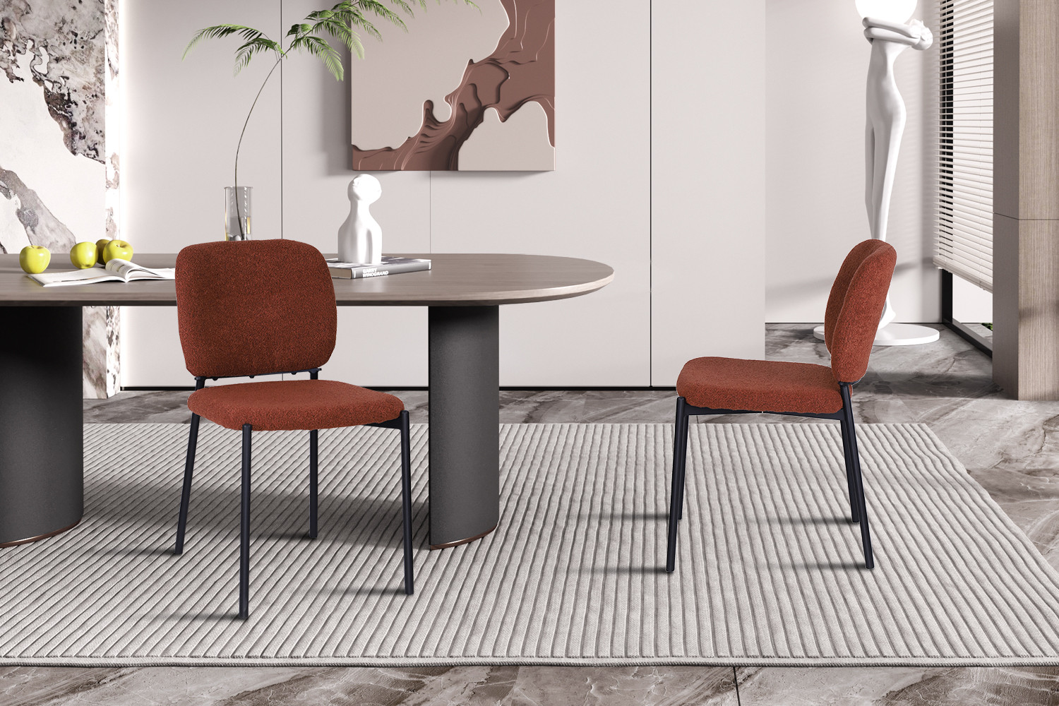Sophia stoel – stof roest - Image 3