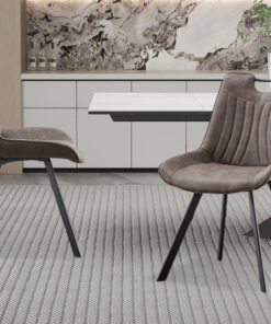 Pablo stoel – microvezel PU donkergrijs